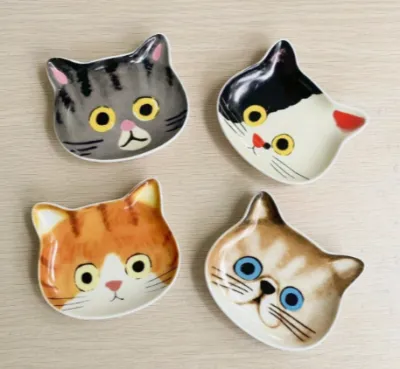 Katzen Schale Keramik Cartoon Design 9.3*3.3cm