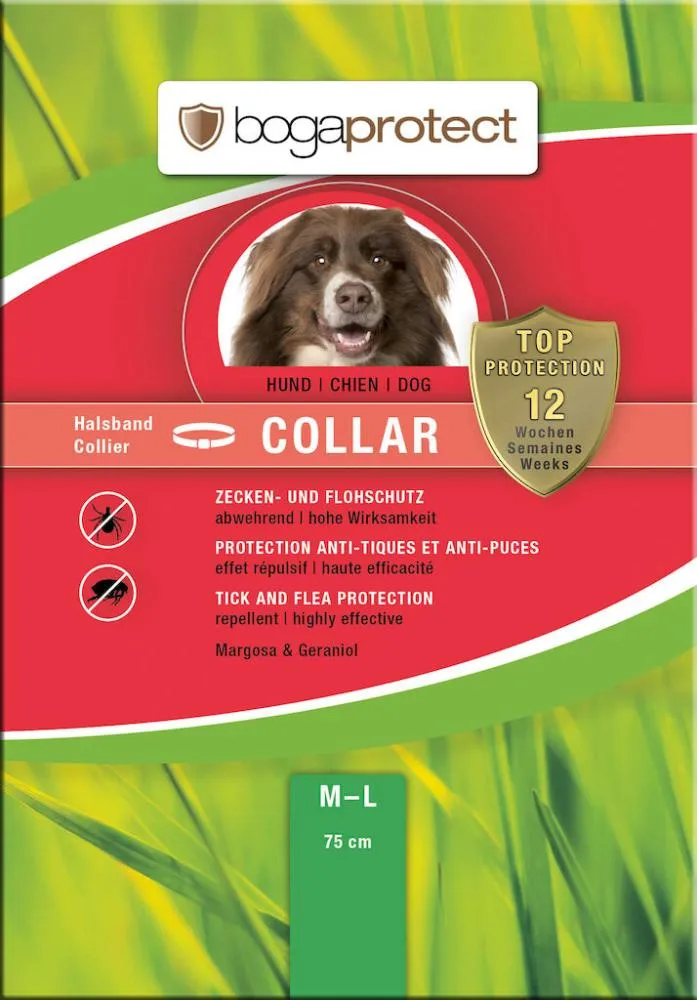 bogaprotect Hundehalsband M-L 75 cm für Hunde 50–65 cm