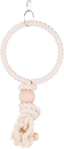 Trixie Baumwollring mit Holzkugel Ø16 cm Vogelschaukel