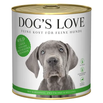 DOG'S LOVE Wild Kartoffel Zwetschge Sellerie 800 g Nassfutter