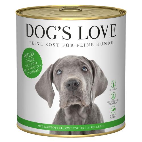 DOG'S LOVE Wild Kartoffel Zwetschge Sellerie 800 g Nassfutter