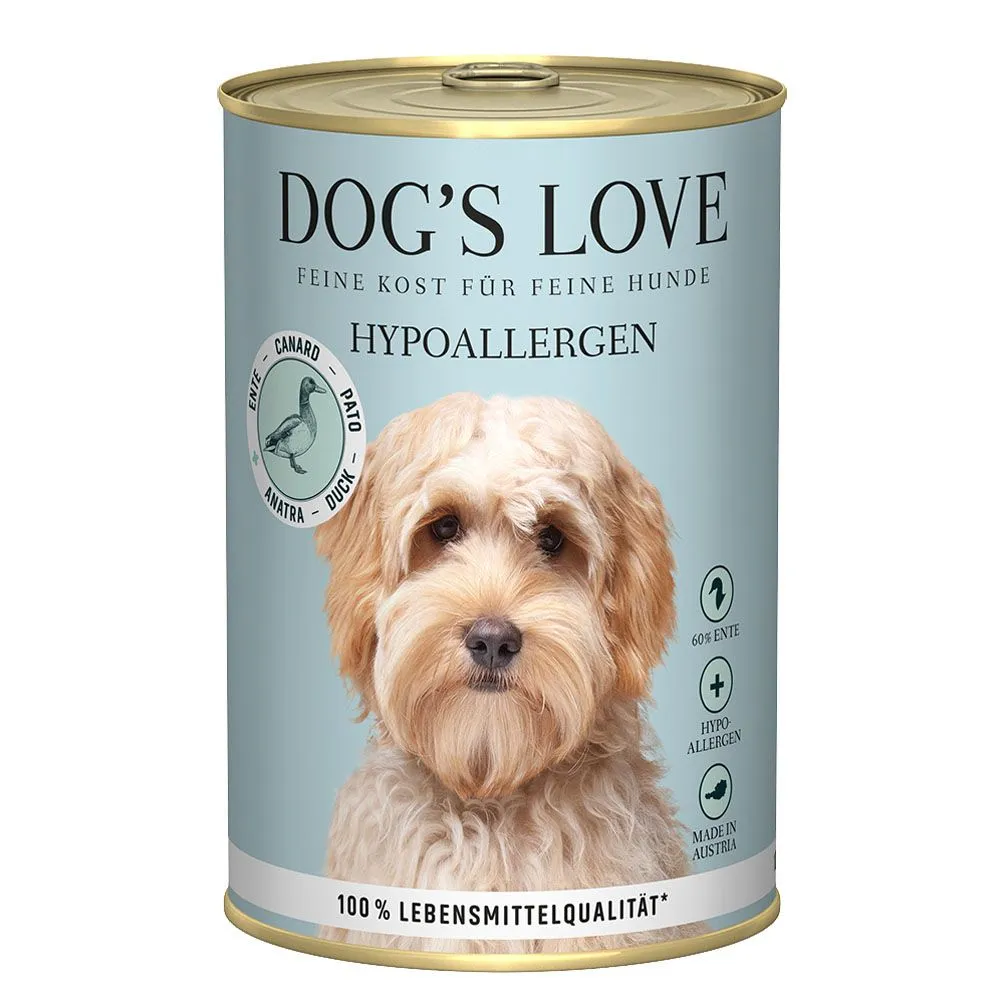 DOG'S LOVE Ente Topinambur Karotte 400 g Nassfutter