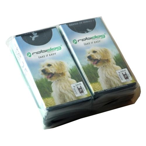 Robidog TAKE IT EASY Hundekotbeutel 4x25 Hemdchen schwarz
