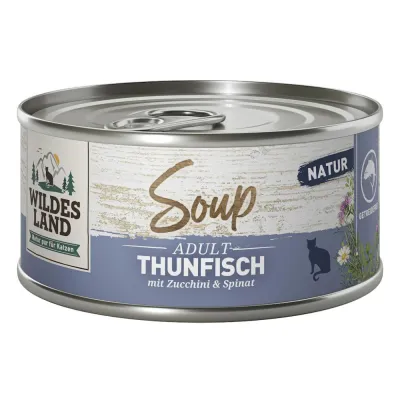 Wildes Land Soup Thunfisch mit Zucchini & Spinat 80 g