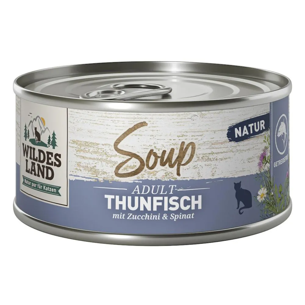 Wildes Land Soup Thunfisch mit Zucchini & Spinat 80 g