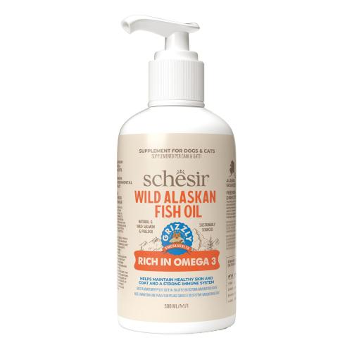 Schesir Wild Alaskan Fish Oil Lachsöl 500 ml für Hunde & Katzen