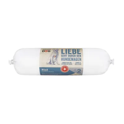 naturaDog Rind mit Gemüse Brocken Nassfutter 400g