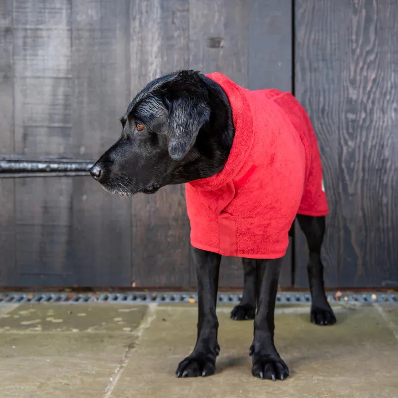 Ruff and Tumble Classic Collection Klassischer Hundetrockenmantel – Brick Red  M/L