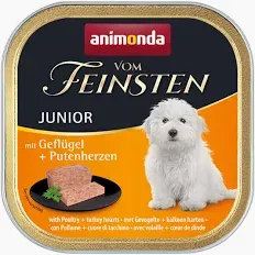Animonda Vom Feinsten Geflügel & Putenherzen Junior Nassfutter Hund