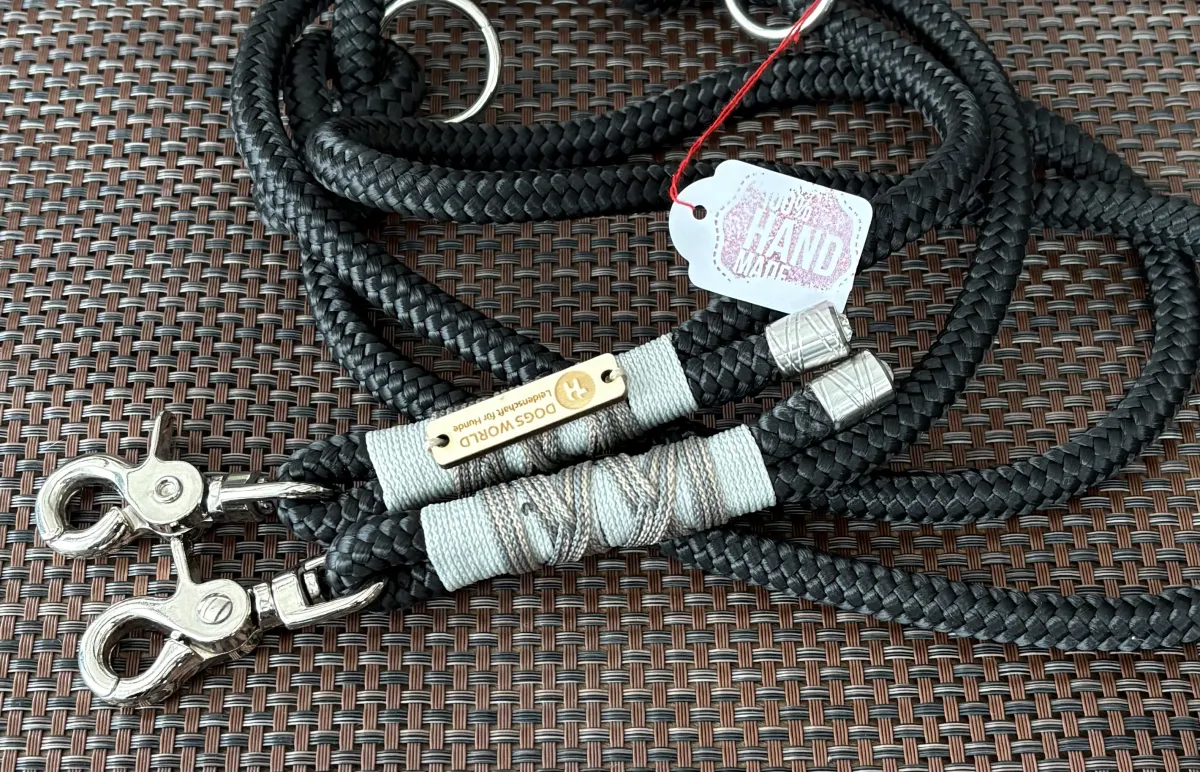HZO Handcrafted Rope, Black and Silver