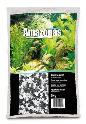 Aquarienkies Amazonas schwarz-weiss 2–3 mm 5 kg
