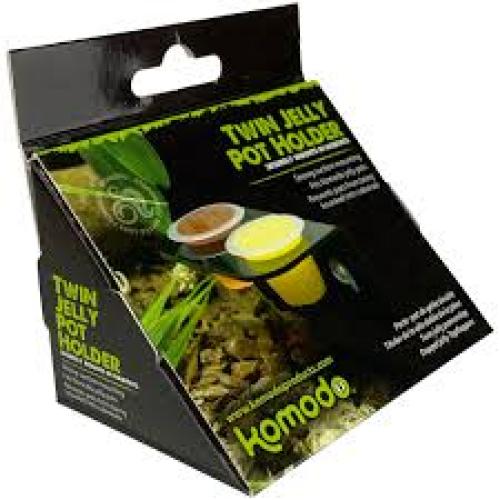 Komodo Twin Jelly Pot Holder Futtergel Halter für Reptilien