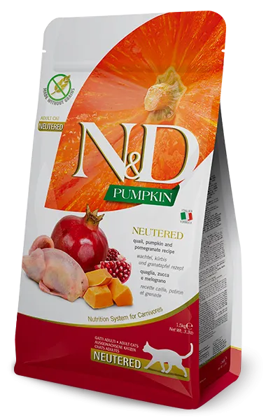 Farmina N&D Pumpkin Katze Wachtel Granatapfel Neutered 5 kg