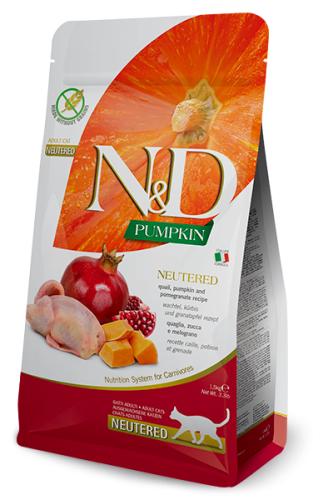 Farmina N&D Pumpkin Katze Wachtel Granatapfel Neutered 5 kg
