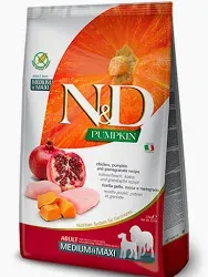 Farmina N&D Pumpkin Hund Huhn Granatapfel Adult Medium Maxi 2,5 kg