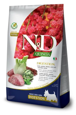 Farmina N&D Quinoa Digestion Lamm Adult Mini Diätfutter 800 g