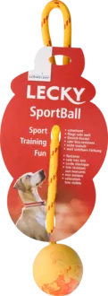 Lecky Sportball Large Hundespielzeug mit Kordel Ø 6 cm