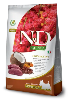 Farmina N&D Quinoa Skin & Coat Venison Mini Adult Dog 800g