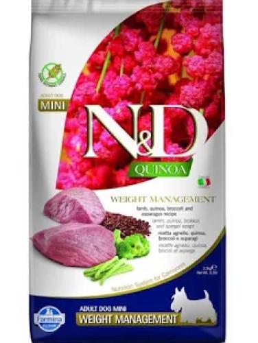 Farmina N&D Quinoa Weight Management Lamb Adult Mini 2.5kg