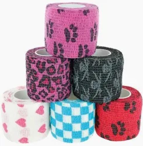 PAWS & PATCH Selbsthaftende Verbände 5 × 5 cm ass. – für Hunde, Katzen & Pferde