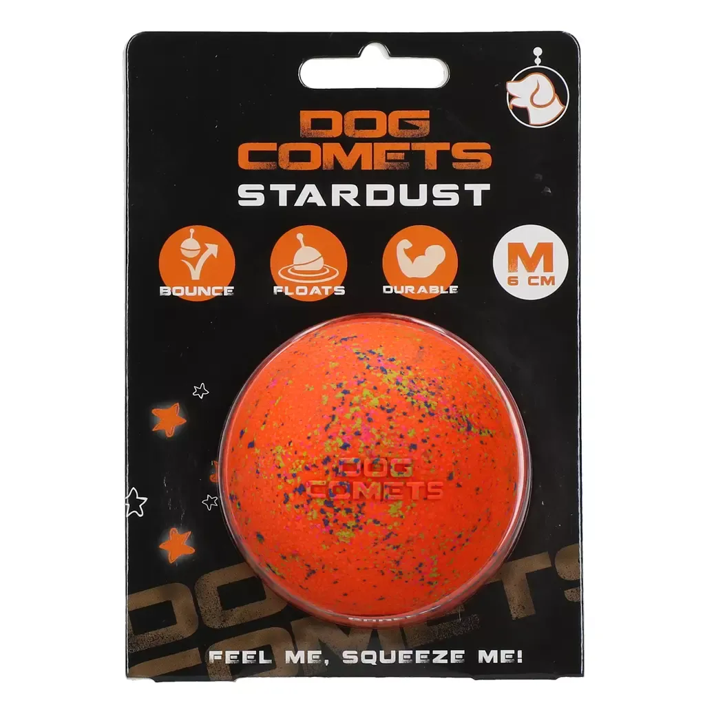 Dog Comets Stardust Orange M Hundespielzeug aus Naturkautschuk