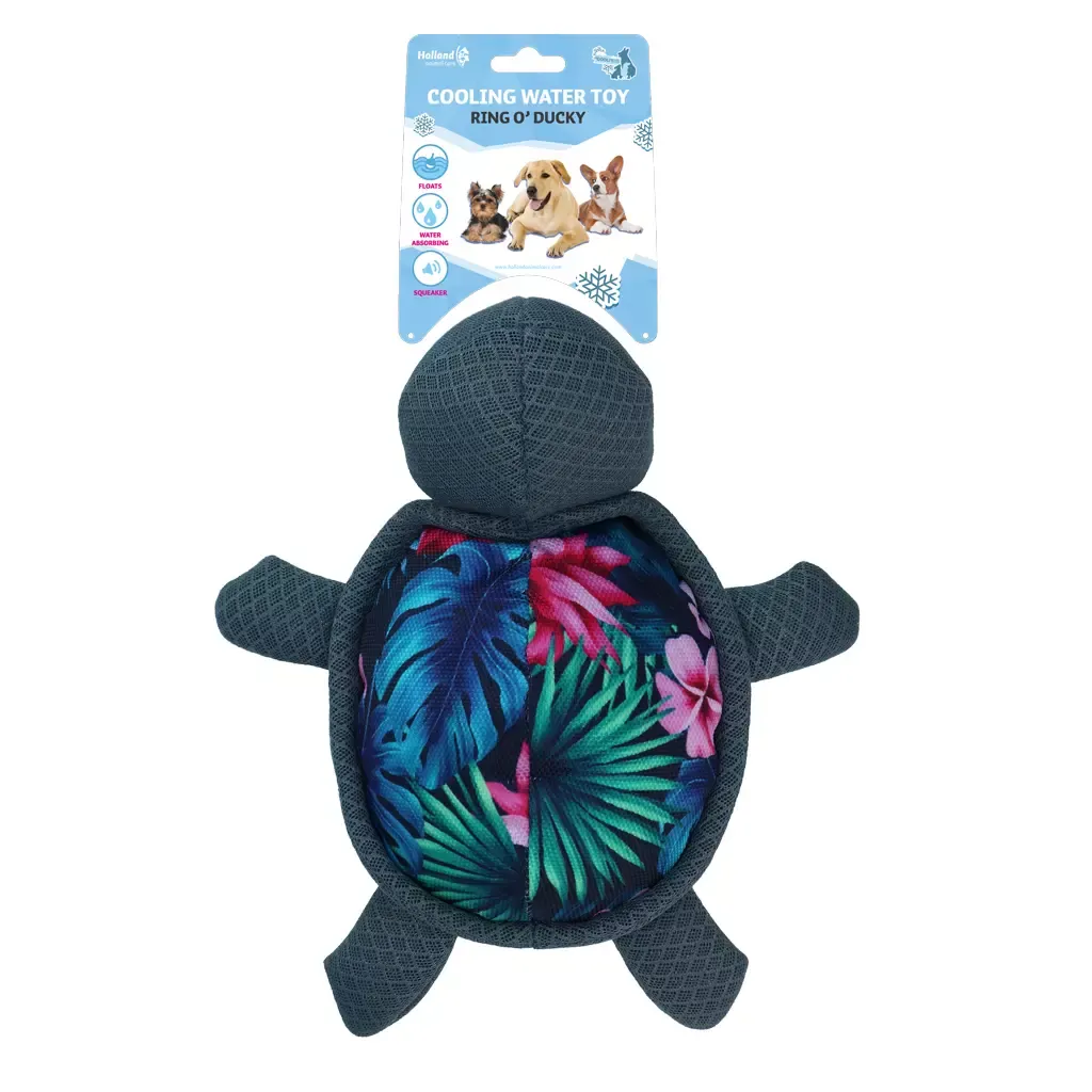 CoolPets Turtle's Up Flower Schwimmendes Hundespielzeug