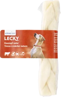 Lecky Kauzopf Natur 13–15 cm Hundekauartikel