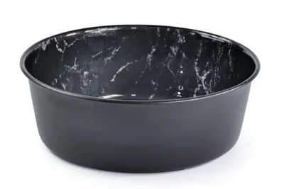 Designed by Lotte Vive Hundennapf Schwarz 1880 ml – Edelstahlnapf in Marmoroptik