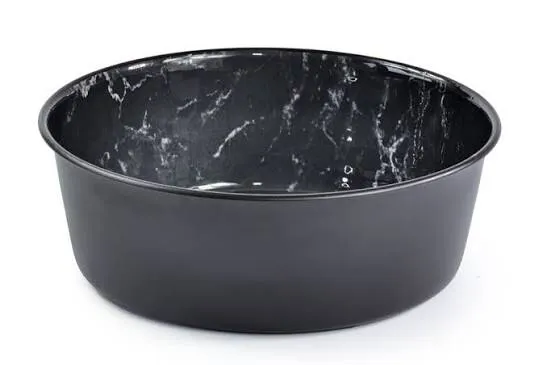 Designed by Lotte Vive Hundennapf Schwarz 1880 ml – Edelstahlnapf in Marmoroptik