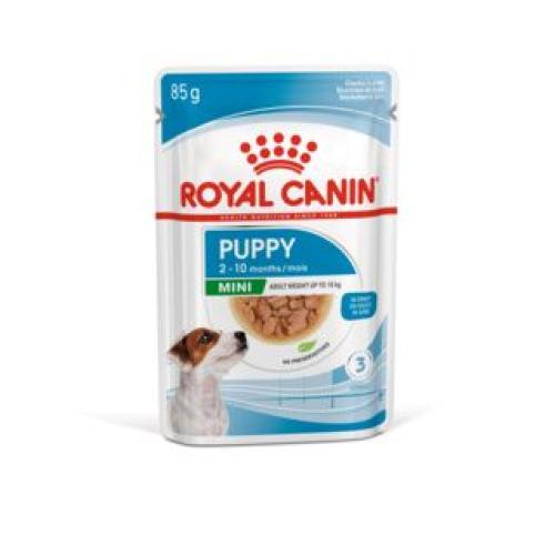 Royal Canin Mini Puppy in Sauce 12 × 85 g | Nassfutter für Welpen kleiner Hunderassen