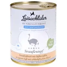 Loisachtaler Straußentopf 400 g – Ergänzungsfutter für Hunde