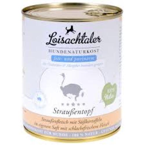 Loisachtaler Straußentopf 400 g – Ergänzungsfutter für Hunde