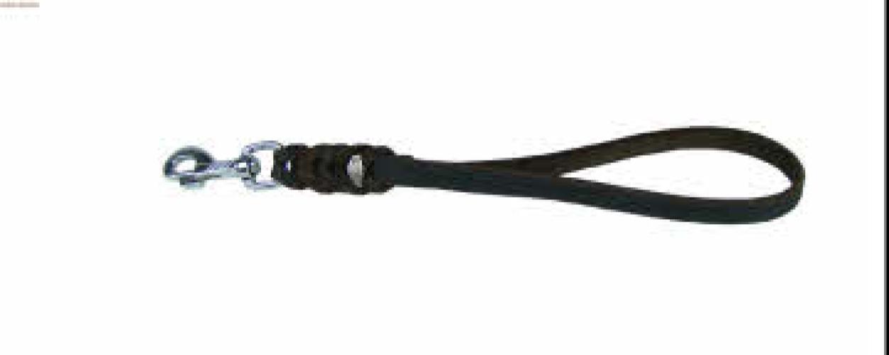 Wolfsong Fettleder Kurzführleine Braun 15 mm, 35 cm mit Schlaufe