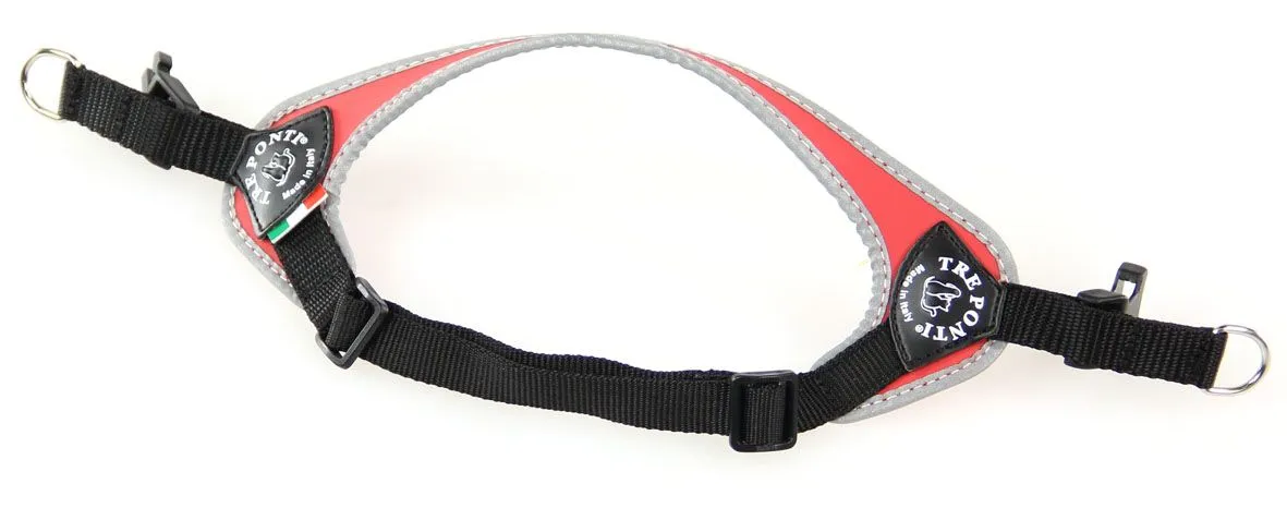 Tre Ponti Easy Fit Classic Hundegeschirr Rot Gr. 1,5 reflektierend