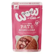 WOW Cat Junior Geflügel & Leber – 125 g – WOW Cat - Getreidefreies Nassfutter für Kitten