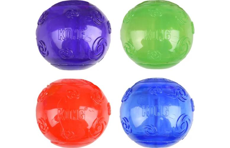 KONG Squeezz® Ball Hundespielzeug Mehrere Farben Medium