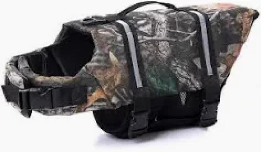 PetEgo Hundeschwimmweste Camo M – Schwimmhilfe mit Bergegriff