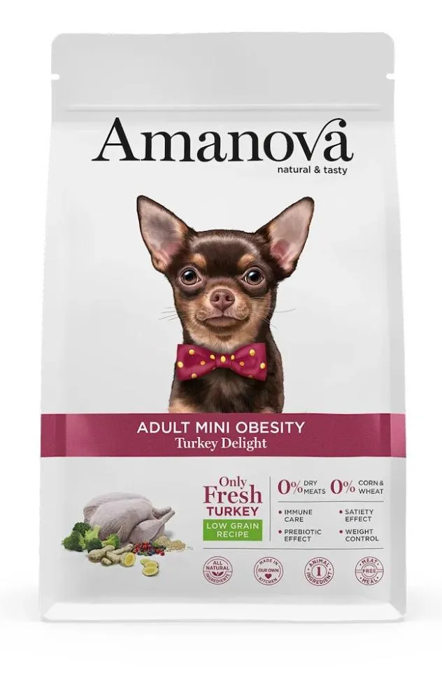 Amanova Adult Mini Obesity Truthahn 800 g Hundefutter