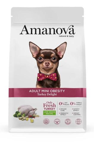 Amanova Adult Mini Obesity Truthahn 800 g Hundefutter