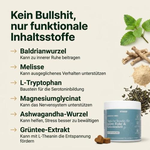 Vitawoof Pawsitive Vibes Hundesnack 180 g ca. 60 Stück