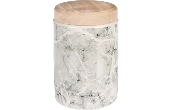 Flamingo Snack Box Marmi mit Deckel Hellgrau 1,3 l Keramik