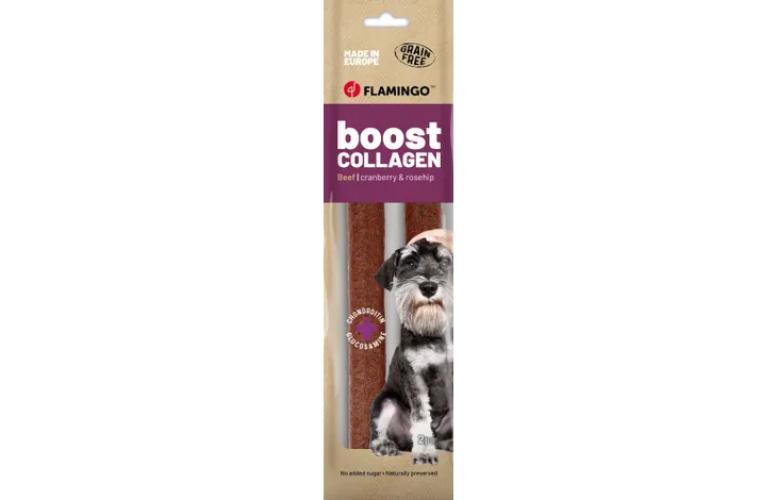 Flamingo Boost Wurst mit Rind & Kollagen Hundesnack 200 g