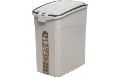 Flamingo Futtertonne Kolio Rechteck Beige 33 l mit Schaufel