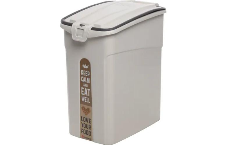 Flamingo Futtertonne Kolio Rechteck Beige 33 l mit Schaufel