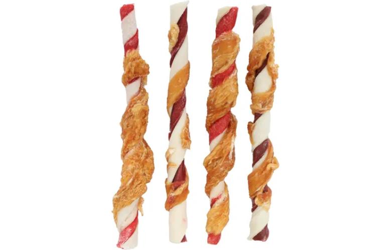 Flamingo R'Hide Stick Mischung mit Huhn 12 cm 70 g Hundesnack