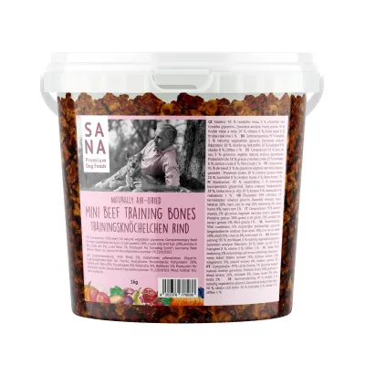 Sana Dog Training Bones, Beef (1 kg bucket)