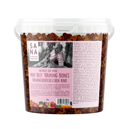 Sana Dog Trainingsknöchelchen Rind (1kg-Eimer)