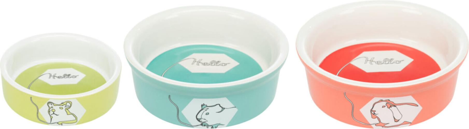 Trixie Keramiknapf Comic "Hello" 90 ml Ø 8 cm für Hamster