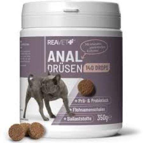 REAVET Analdrüsen Drops für Hunde 140 Stück – 350 g
