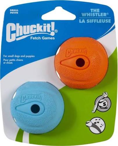 Chuckit! The Whistler S 2er-Pack Pfeifende Apportierbälle Ø 5 cm
